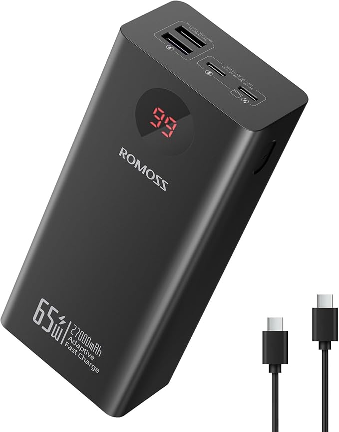 ROMOSS Powerful Power 27000mah Bank 65W PD30W Fast Charging PEA27S