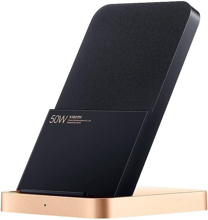 Xiaomi 50W Wireless Charging Stand, Efficient and Safe, Optimal Viewing Angle, 12 Layers of Smart Protection, Quiet Heat Dissipation, Black with Gold