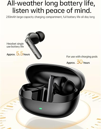 AWEI T88 Wireless Earbuds Bluetooth, in Ear Buds Ligh Weight Headphones, Bluetooth Headphones Earbuds IPX6 Waterproof, 50Hrs Playtime with Charging Case, Clear Calls Earphones for TV Smart Phone Laptop