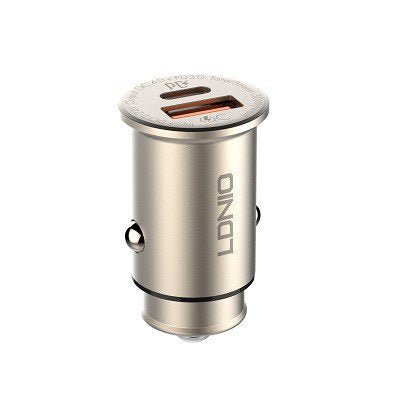 LDNIO 30W ULTRA Mini Zinc Alloy Shell Car Charger C506Q