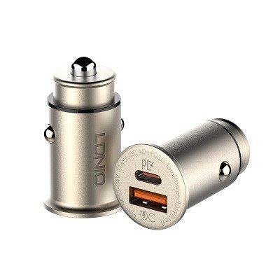LDNIO 30W ULTRA Mini Zinc Alloy Shell Car Charger C506Q
