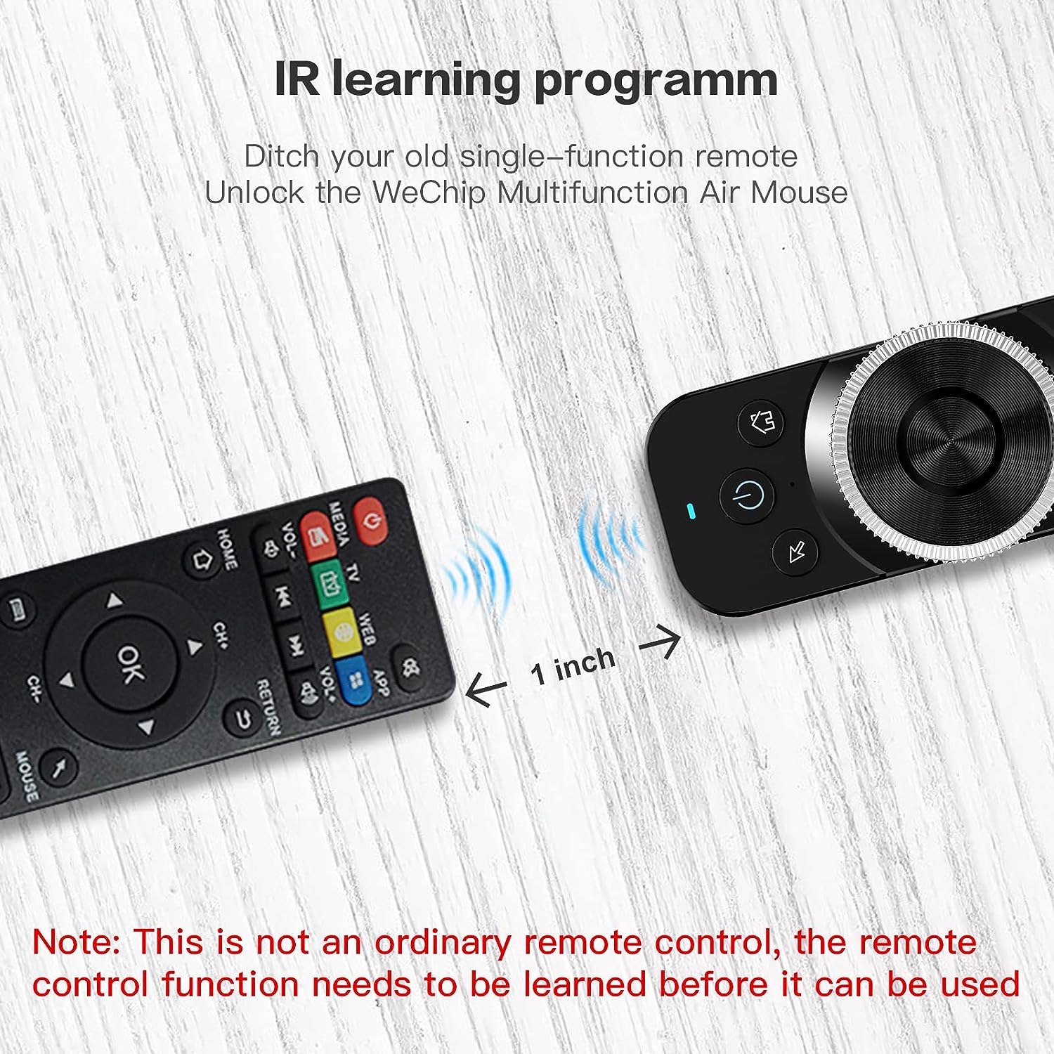 W1S 2.4G Air Mouse Remote Control Built-in 6-Axis Gyro Sensor IR Learning Wireless Remote for Smart TV Android TV Box