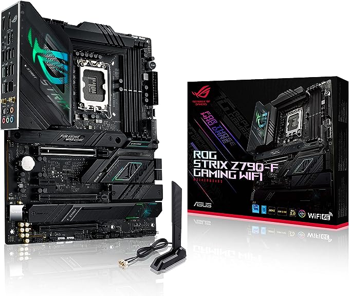 ASUS ROG Strix Z790-F 6E LGA 1700(Intel® 13th&12th Gen) ATX Gaming Motherboard(16 + 1 Power Stages,DDR5,Four M.2 Slots, PCIe® 5.0,WiFi 6E,USB 3.2 Gen 2x2 Type-C® with PD 3.0 up to 30W)