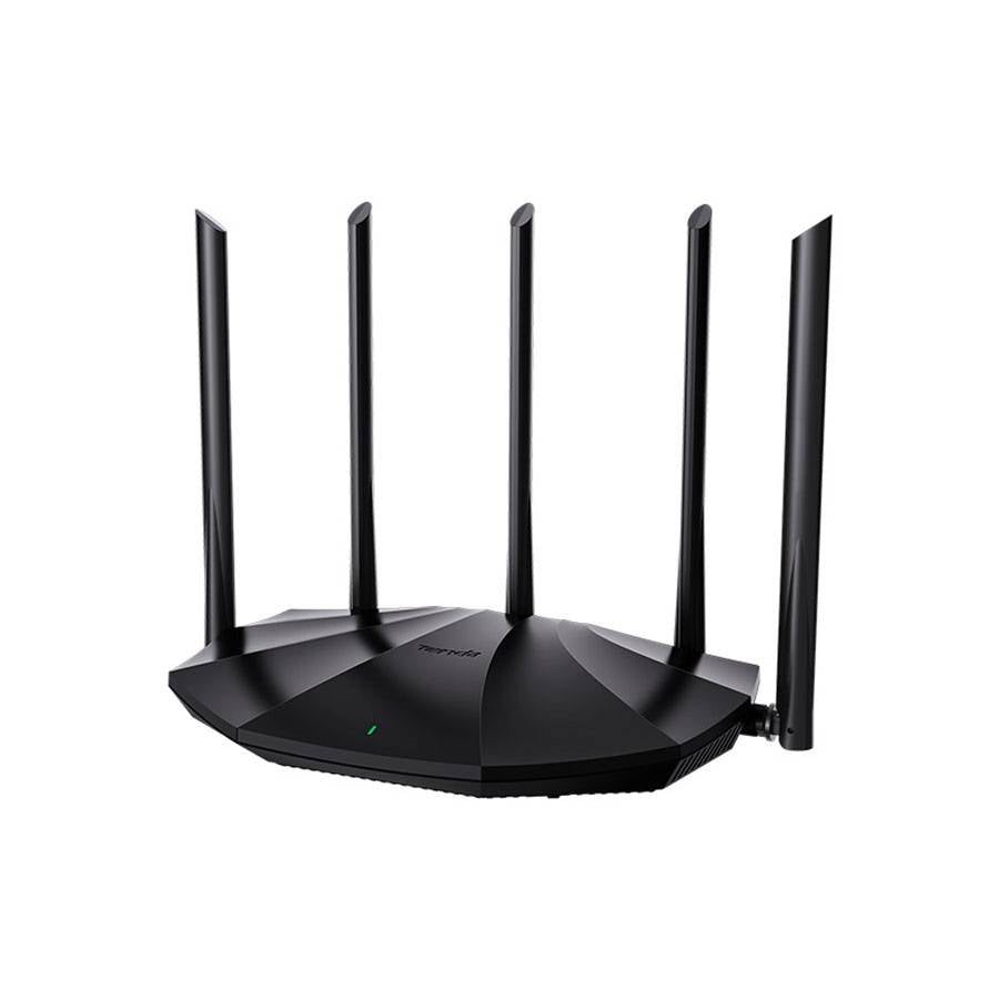 Tenda TX2 Pro WiFi 6 AX1500 Smart WiFi Router, Dual Band Gigabit Wireless Internet WiFi 6 Router, 5 * 6dBi High-Gain Antennas, 3 Gigabit LAN Ports, WPA3+OFDMA+MU-MIMO (Black)