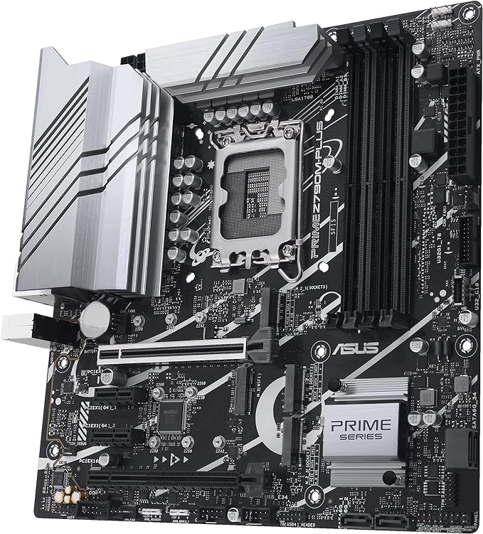 ASUS Prime Z790M-Plus LGA 1700(Intel 12th&13th Gen) microATX motherboard (PCIe 5.0, 3xM.2 slots,10+1 DrMOS,DDR5,1 Gb LAN, DP,USB 3.2 Gen2x2 Type-C,front USB3.2 Gen 1 Type-C, Thunderbolt(USB4)support)