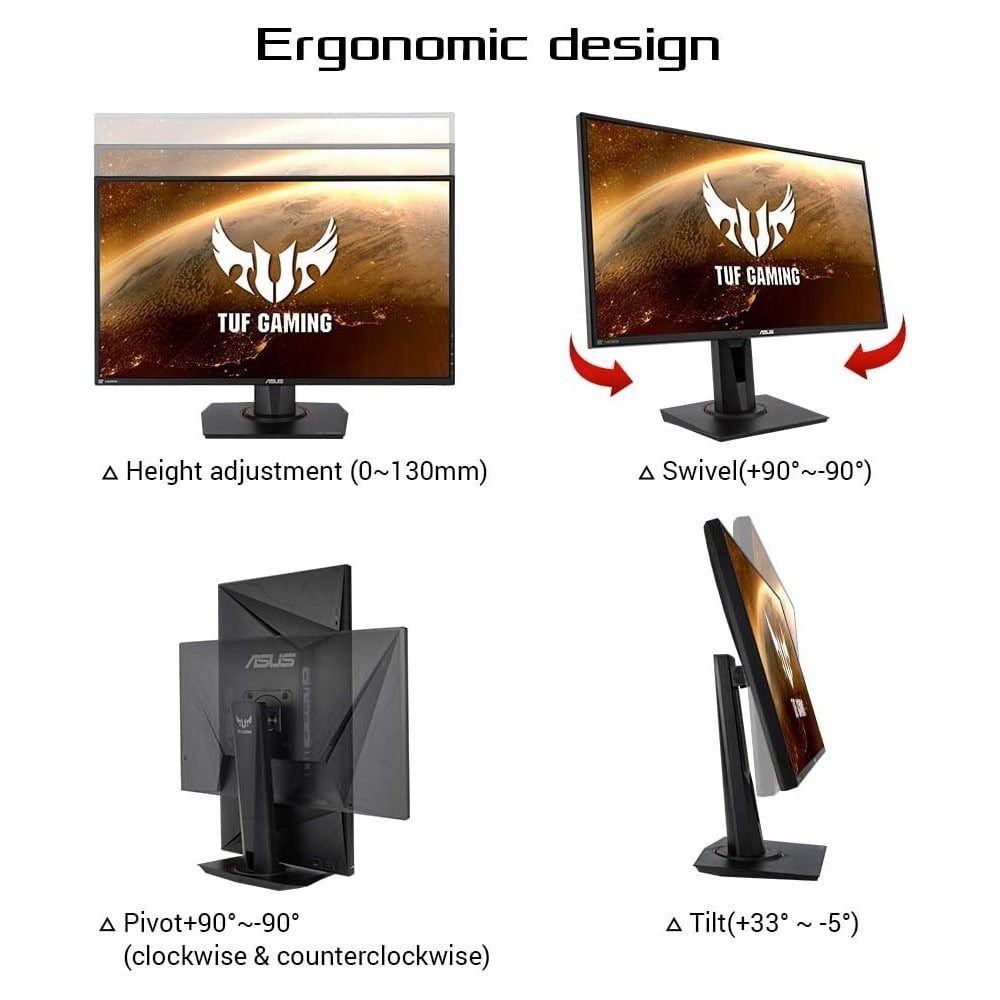 ASUS TUF Gaming VG279QM HDR G-SYNC Compatible Gaming Monitor – 27 inch FullHD (1920 x 1080), Fast IPS, Overclockable 280Hz (Above 240Hz, 144Hz), 1ms (GTG), ELMB SYNC, G-SYNC Compatible, DisplayHDR™ 400