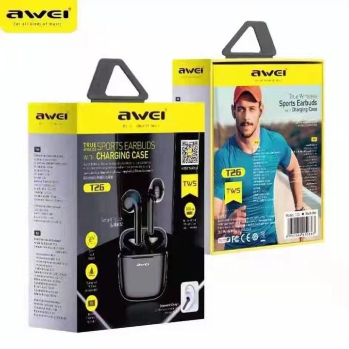Awei Tws T26 Pro Wireless Bluetooth Earbuds V5.3