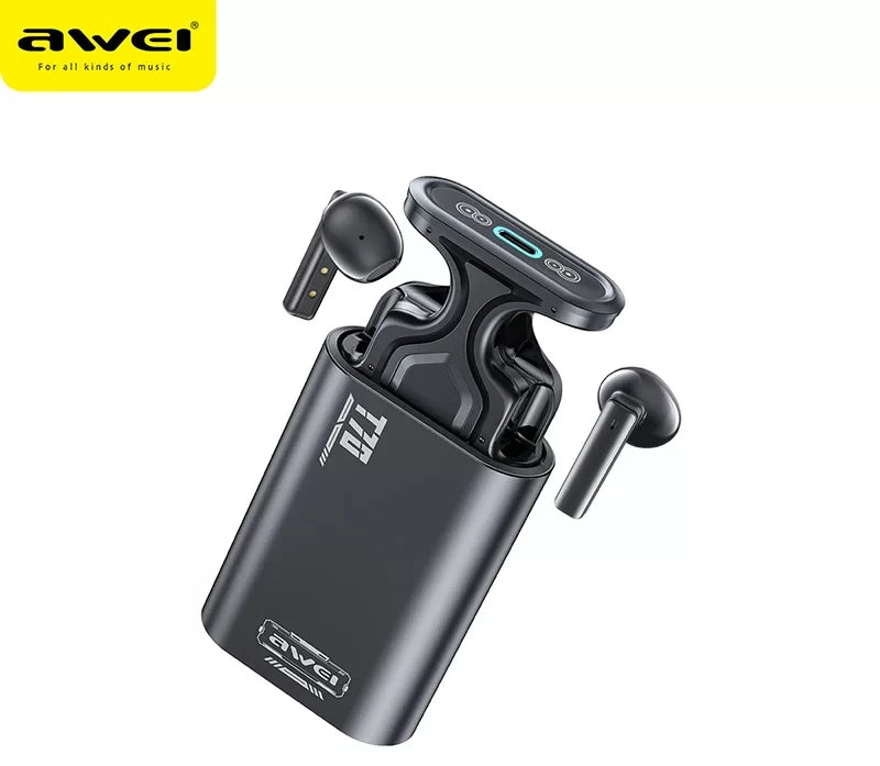 Awei T70 Touch Electric Lifting Wireless Earphones V5.3