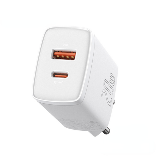 Baseus Compact 20W Fast Charger: Universal Compatibility and Charge 2 Devices Simultaneously at Rapid Speeds