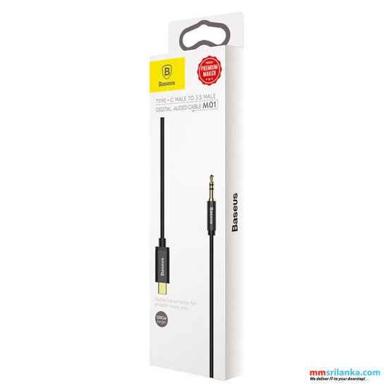 Baseus M01 Yiven Type-C male To 3.5 male Audio Cable Black