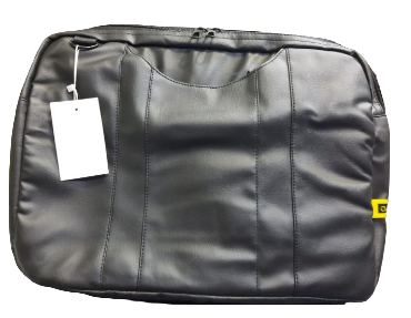 Single Shoulder Laptop Bag Black Lather ET05