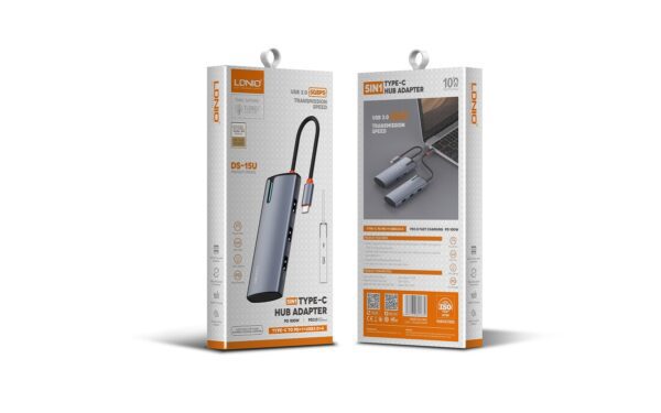 LDNIO 5 In 1 Usb C Dock Station DS-15U