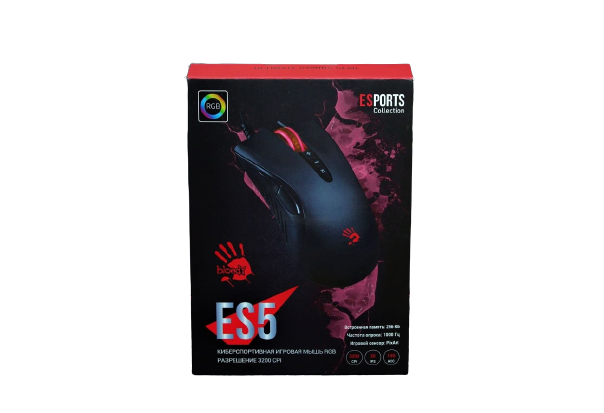 Bloody ES5 RGB ESports Wired Gaming Mouse 3200 CPI Stone Black