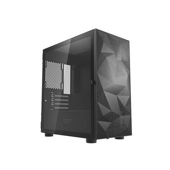 darkFlash DLM21 MESH Micro ATX Mini ITX Tower MicroATX White Computer Case with Door Opening Tempered Glass Side Panel