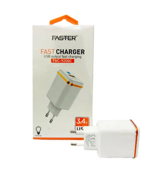 FASTER Quick Charger 3.4A FAC-920 QC Sinc Micro USB Cable