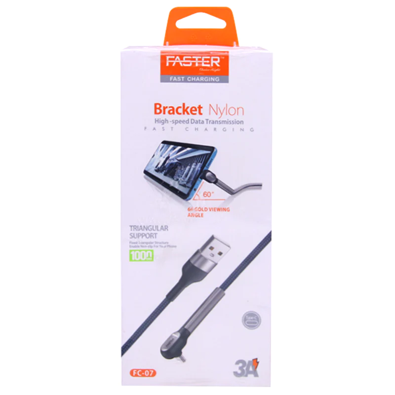 Faster FC-07 Type-C Nylon Fast Charging Data Cable