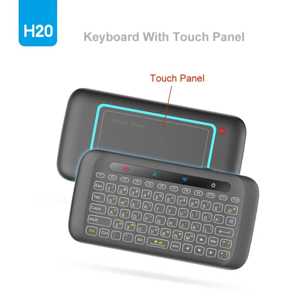 H20 Universal Mini Backlight Touchpad Keyboard Wireless Air Mouse Controller Wireless Keyboard With Touchpad Mouse