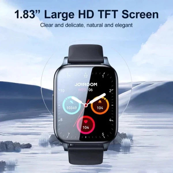 JOYROOM JR-FT3  Waterproof IP68 Smartwatch With 20mm Silicone Black Strap