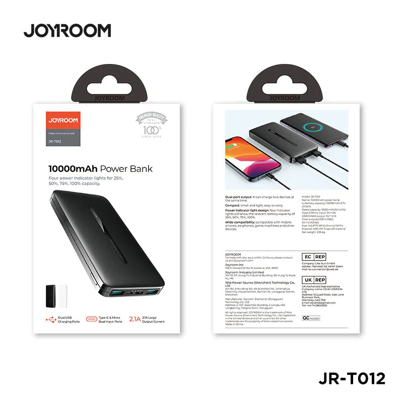 Joyroom JR-T012 Powre Bank 10000mah Finished Machine Music Hall Top Star Mobile