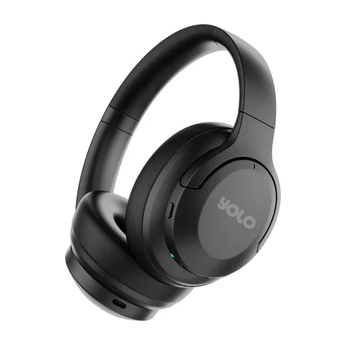 YOLO MERCURY H2 - Premium Active Noise Cancelling Headphones - 40mm Large Bass Boost Drivers - Up to 30 Hours of Playback time - Type C Charging