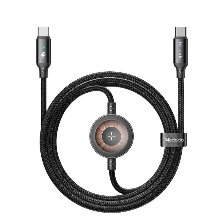 Mcdodo 2 in 1 Type C to Type C 60W Cable + Wireless Charger For Apple Watch 1.5m – CA2580