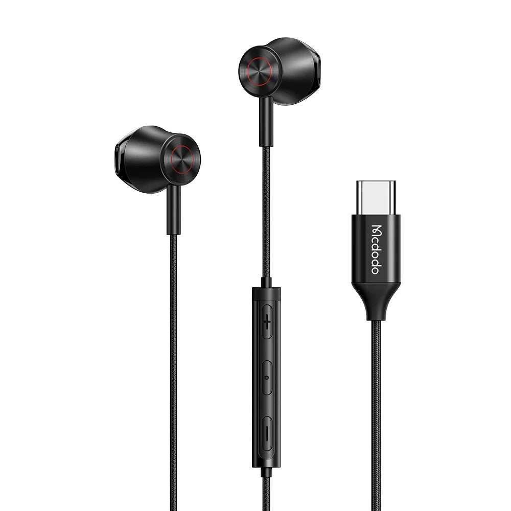 MCDODO Type-C Stereo Sound Wired Earphone HD Call Microphone Headphone HP-4070