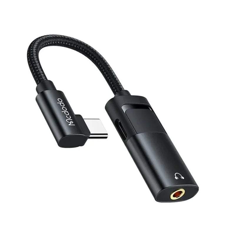 Mcdodo 60W PD USB Type C to 3.5mm Aux and USB Type C Port Adapter – CA-1880