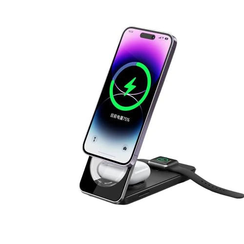 MC DODO CH-1151 3IN 1 BLACK WIRELESS CHARGER