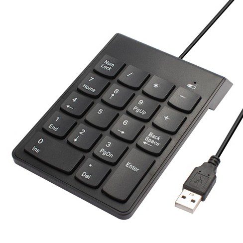 Wireless Number Pads, Numeric Keypad Numpad 18 Keys Portable 2.4 GHz Financial Accounting Number Keyboard Extensions 10 Key USB Keypad, PC, Desktop, Small Keyboard, Notebook (Black)