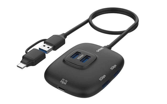 ONTEN UCA310 Type C + USB 3.1 To 4 Port USB 3.0 HUB With Power Option