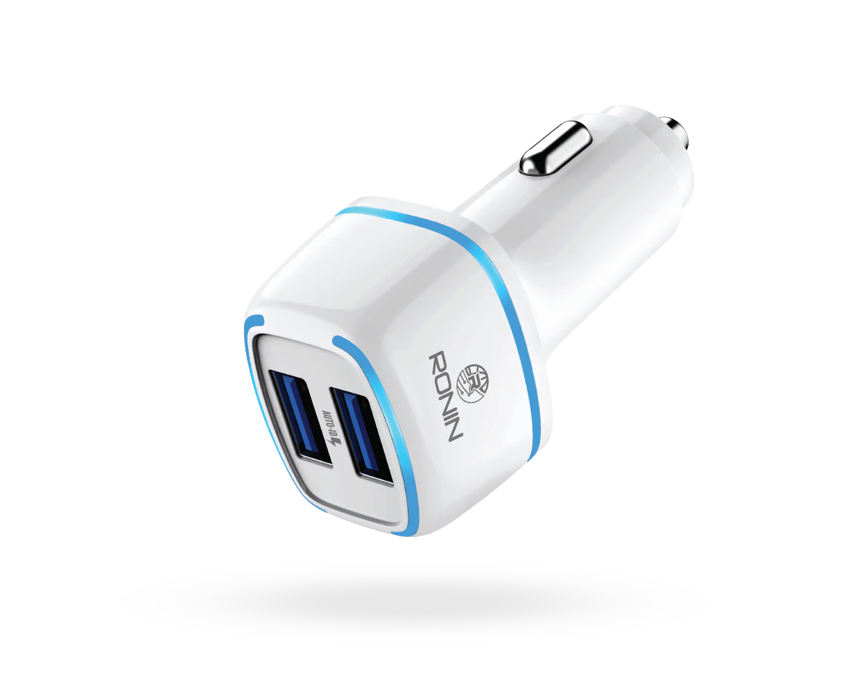 Ronin R445 Car charger 2.4 ampere with 2 USB Charging Ports and Luminous LED