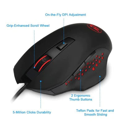 Redragon M602-1 NEMEANLION 2 RGB 7200DPI, 7 Programmable Buttons Gaming Mouse