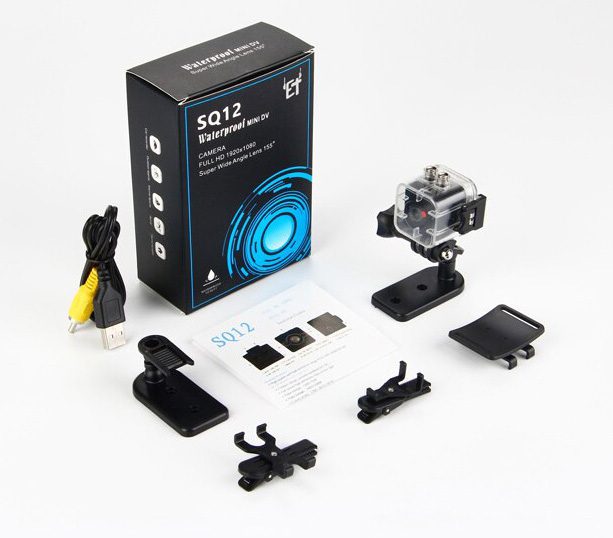 SQ12 Wide Angle Waterproof Mini Camera 1080P HD