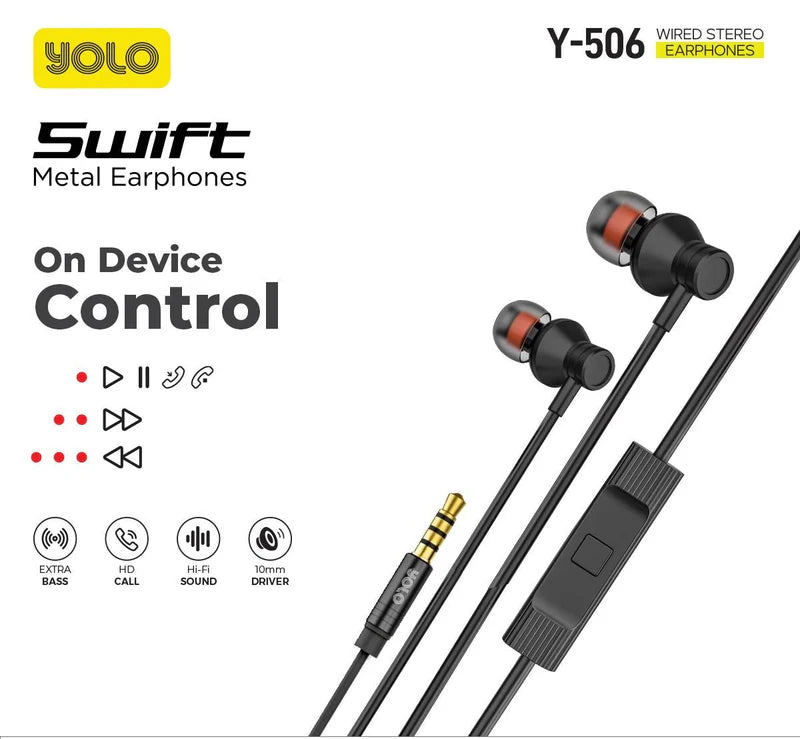 Yolo Swift Metal Earphones Y-506