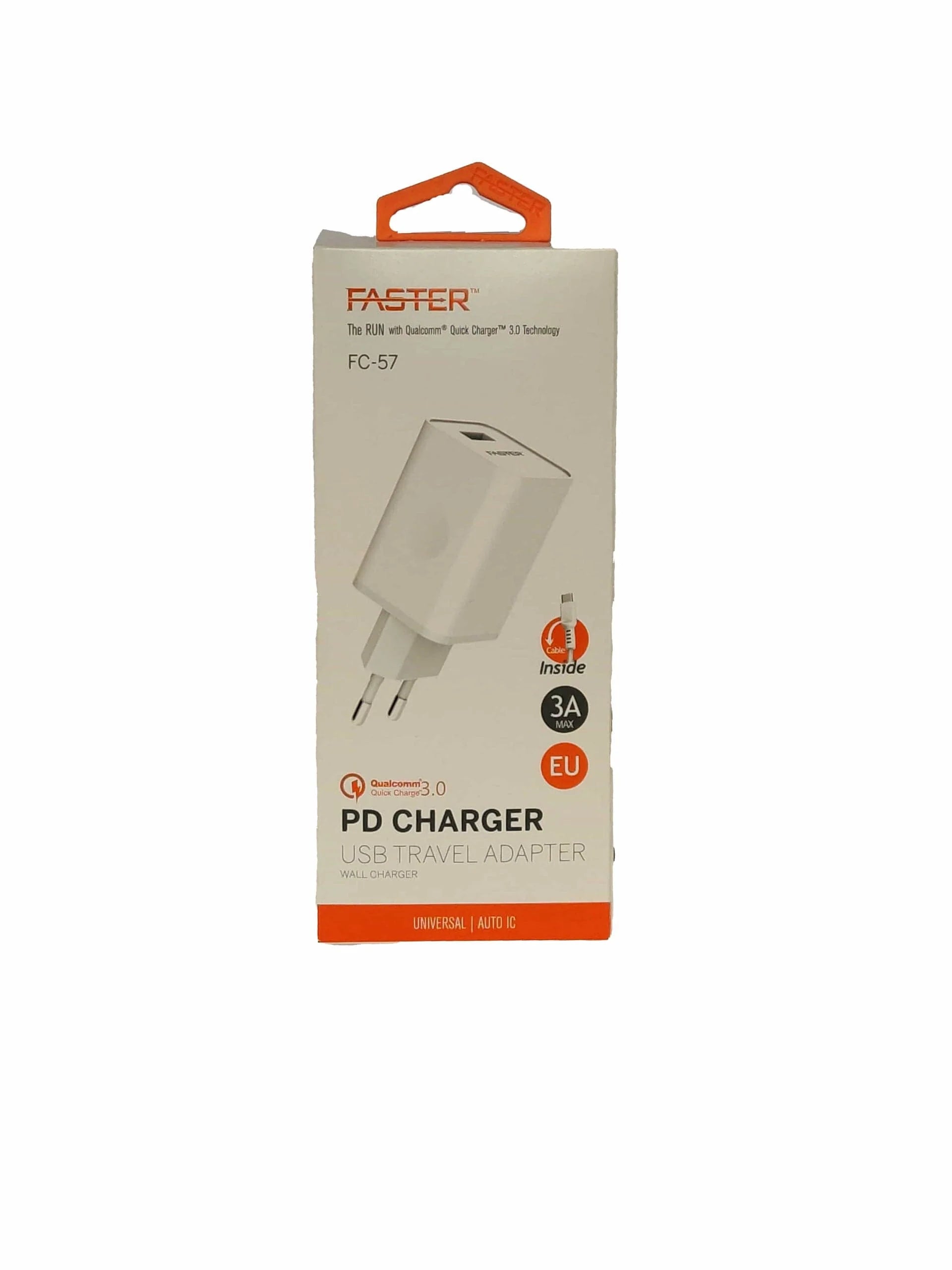 Faaster FC-57 PD Adapter - Fast Charger with 3.0 Fast Charging - 18W PD Fast Charger