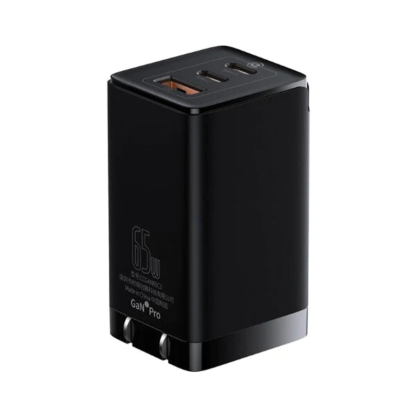 Baseus GaN3 Pro Fast Charger 2C+U 65W (Include: Baseus Xiaobai series fast charging Cable Type-C to Type-C 100W (20V/5A)