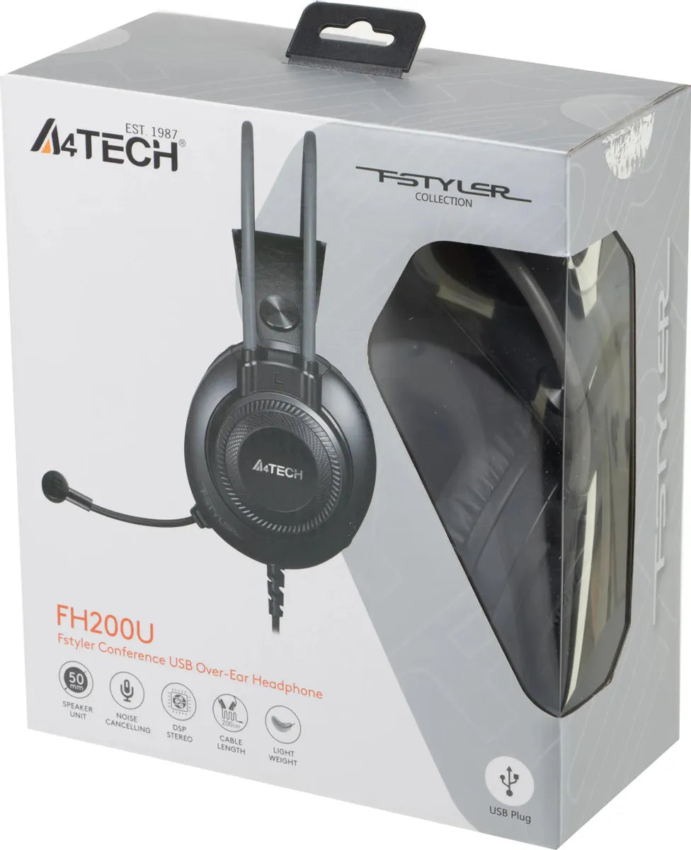A4Tech FH200U Grey Conference USB Over-Ear Headphone