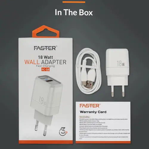 FASTER FC-58 Fast Charging Wall Adapter