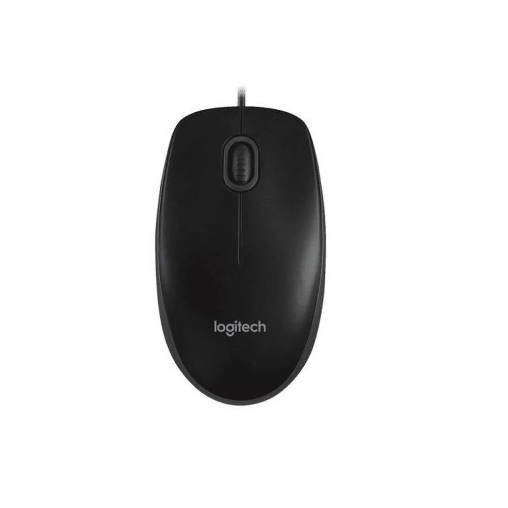 Logitech B100 Optical USB Wired Mouse – Black (800 dpi)