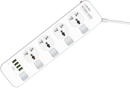 Ldnio SC4408 2500w 4 USB-A Ports & 4 Power Sockets EU Plug Power Extension