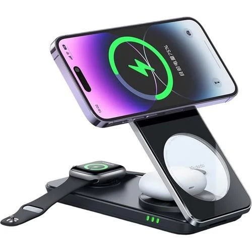 MC DODO CH-1151 3IN 1 BLACK WIRELESS CHARGER