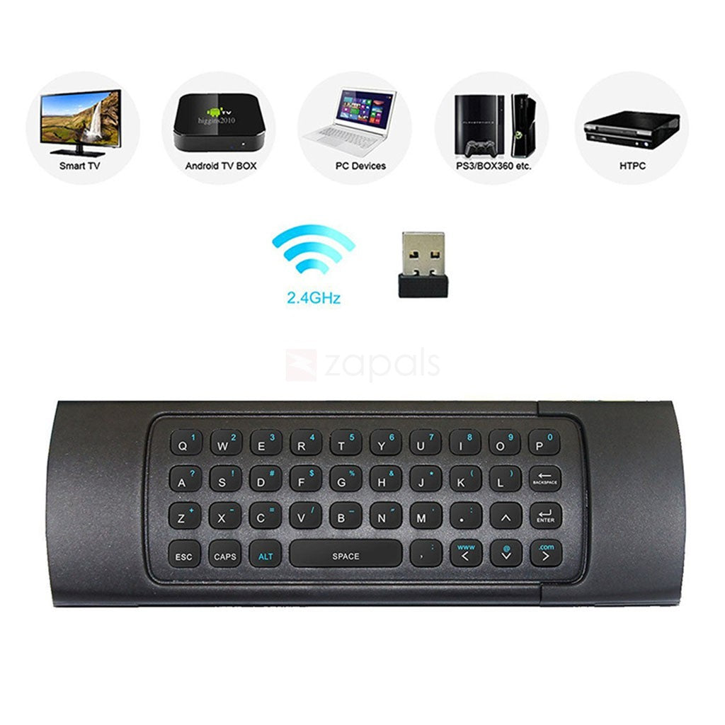 MX3 Air Mouse Wireless Keyboard Remote Voice Control For Android Smart TV BOX - Black
