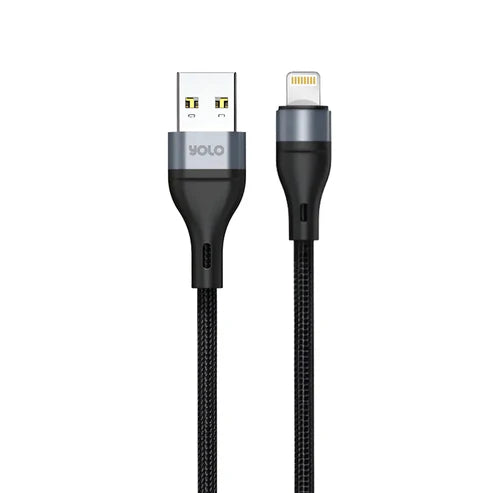 YOLO Y-073 USB to Lightning 3.8mm OD Diameter, Length: 1 Meter , High Speed Data Transmission Universal Compatibility